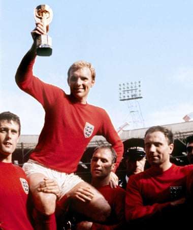 Bobby Moore lifts the World Cup in 1966: England’s only win in the tournament in 72 years of trying.