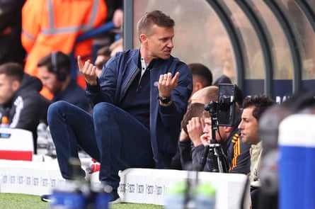 Leeds manager Jesse Marsch reacts during last weekend’s game against Fulham at Elland Road.