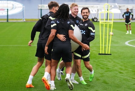 Manchester City in pre-season training, which they kept more relaxed than some other teams.