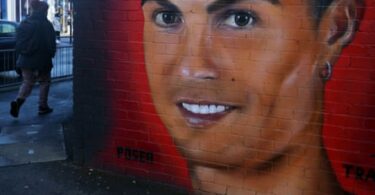 A Cristiano Ronaldo mural in Manchester