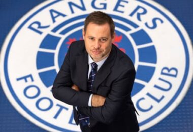Beale pictured at his Rangers unveiling.