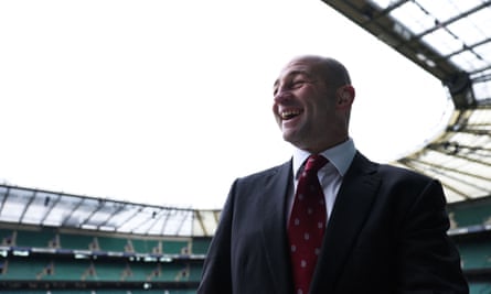 Steve Borthwick poses for pictures following a press conference announcing England’s Six Nations squad at Twickenham.