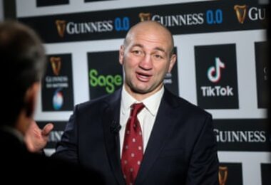 The England head coach, Steve Borthwick, at the Six Nations Championship launch.