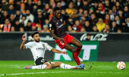 Iñaki Williams helped Athletic Bilbao into a Copa del Rey semi-final on Thursday but was missing on Sunday.