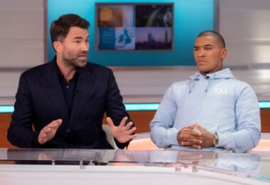 Eddie Hearn and Conor Benn appear on ITV’s Good Morning Britain on 30 September 2022