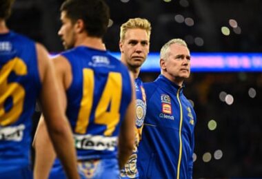 Adam Simpson before the match against Essendon at the weekend.